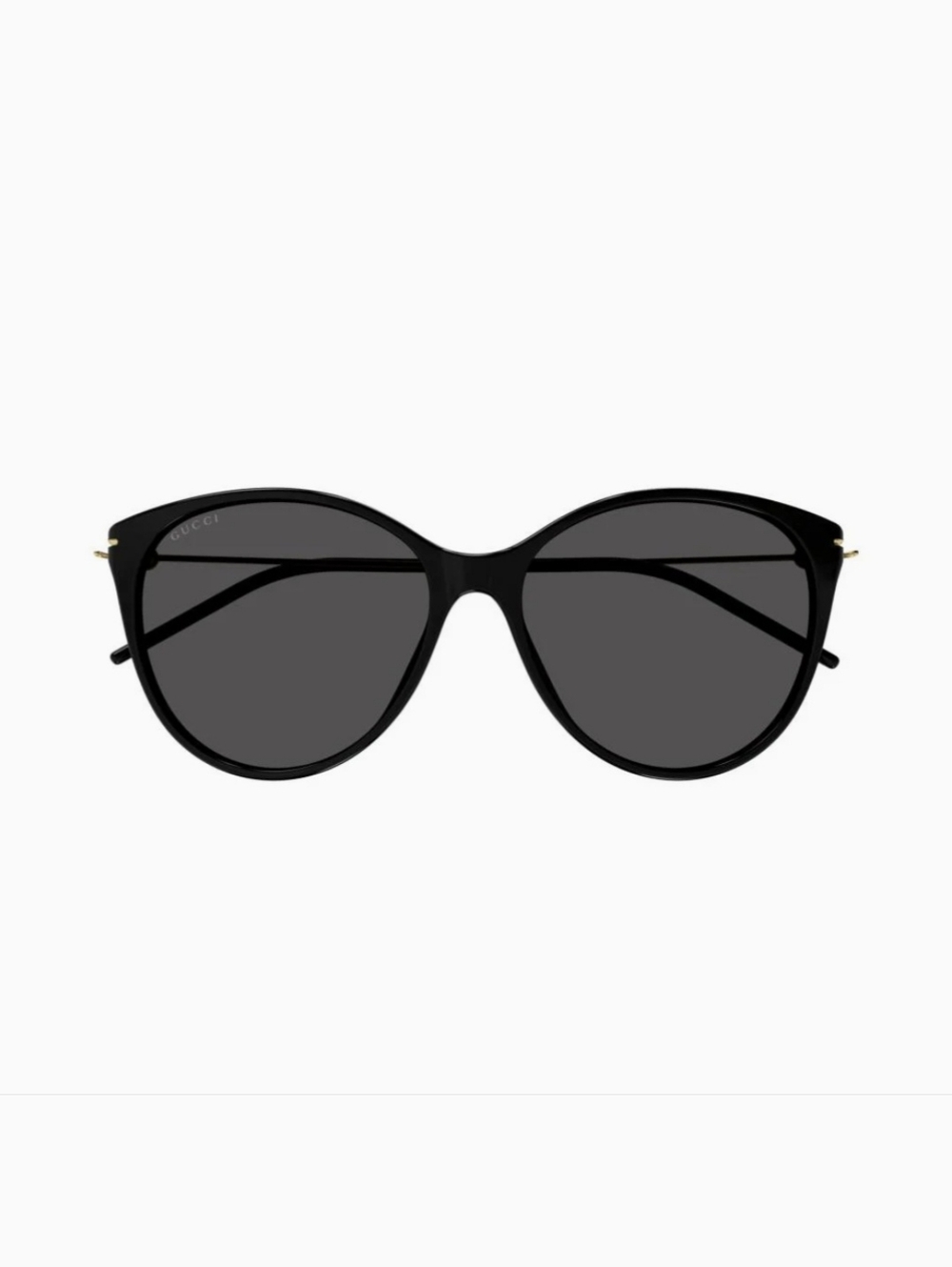 Gucci Women's Black Cat-Eye Sunglasses with Dark Gray Lenses